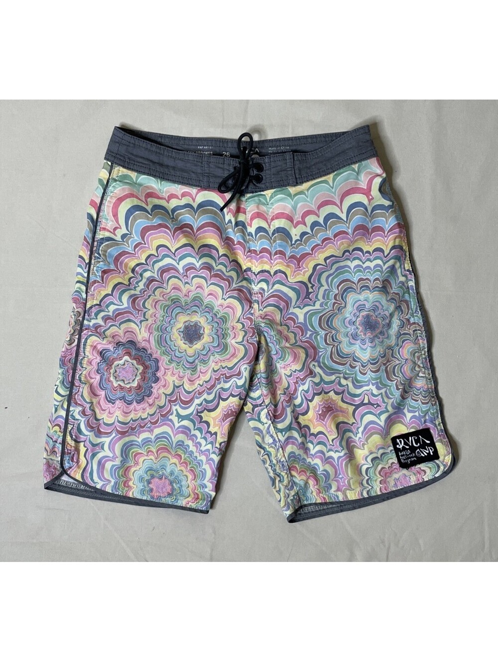 RVCA Kelsey Brookes ANP Artist Series Board Shorts Multi-Color Psychedelic Sz 26